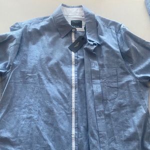 Rag & Bone mens XL Beach Shirt Fit 3 light blue NWT